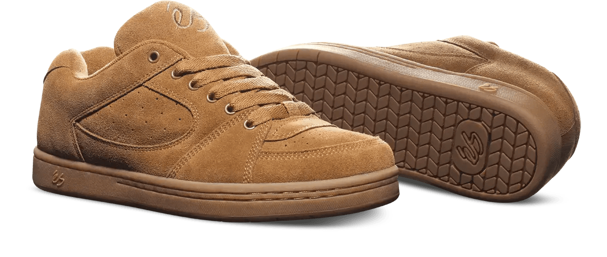Accel OG Brown/Gum – Low-Top Shoe | éS Skateboarding EU Low-Top Shoe eS Footwear Sneakers Skate Style OG Premium