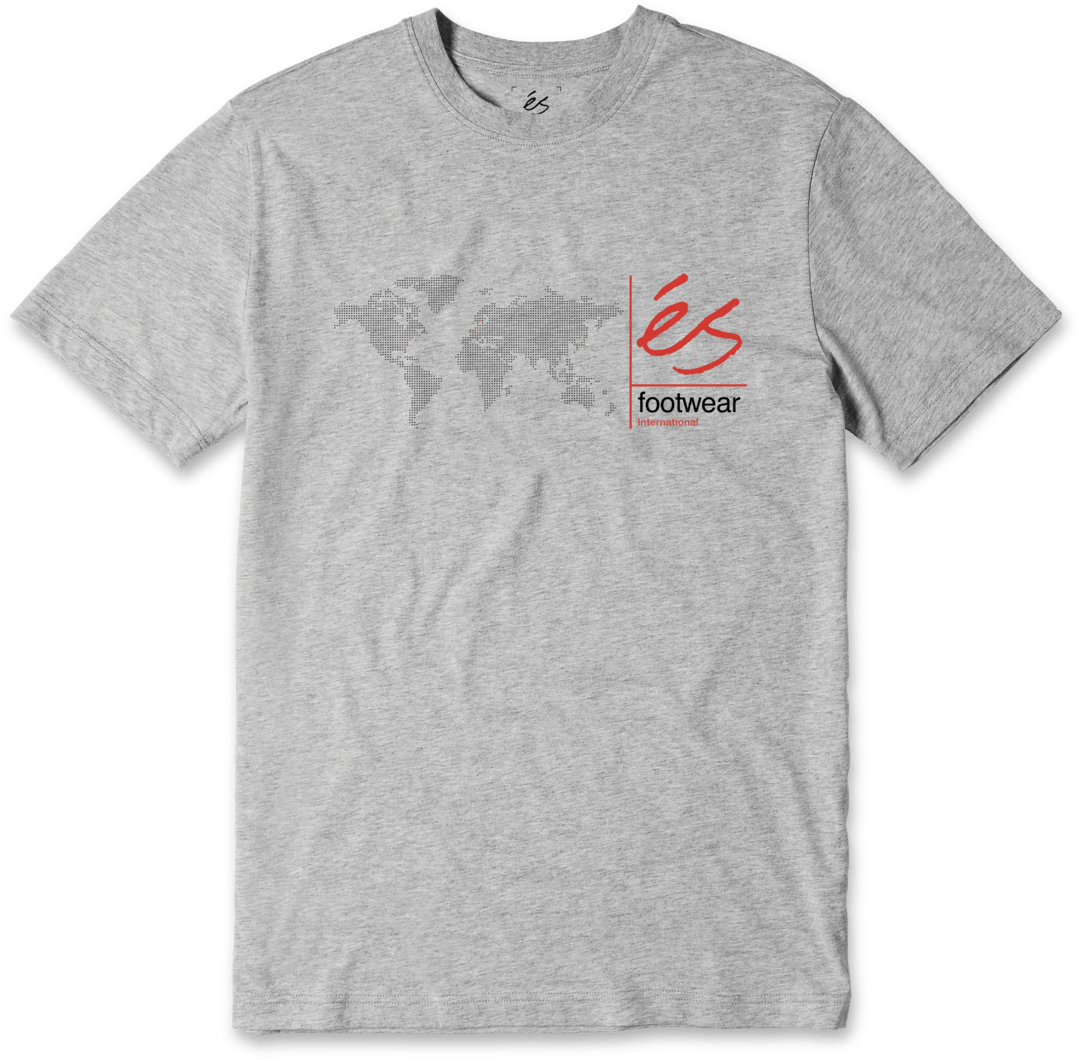 digi map tee - shirts & tops - grey/heather - esskateboarding