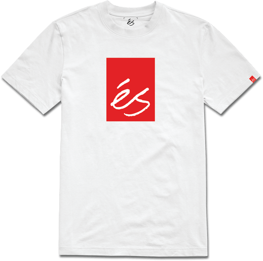 Main Block Tee white - t-shirt | éS skateboarding S/S Basic T-Shirt Es Footwear Sneakers Skate Style OG Premium