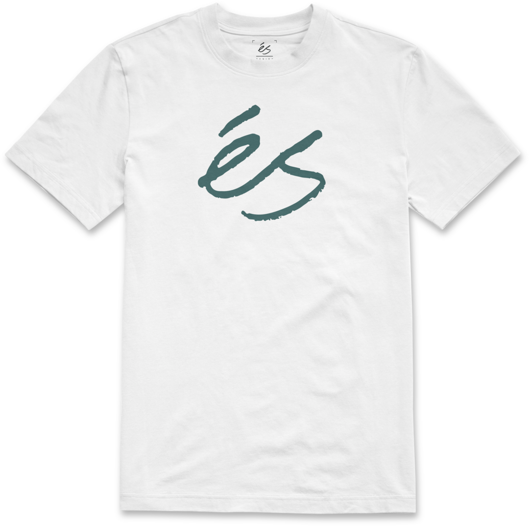 script tee - shirts & tops - white/green - esskateboarding