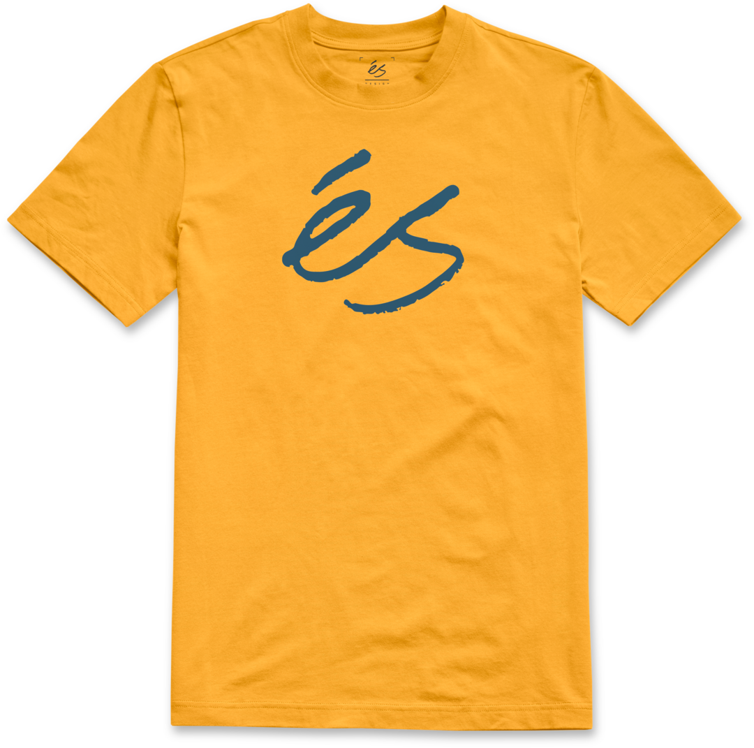 script tee - shirts & tops - gold - esskateboarding
