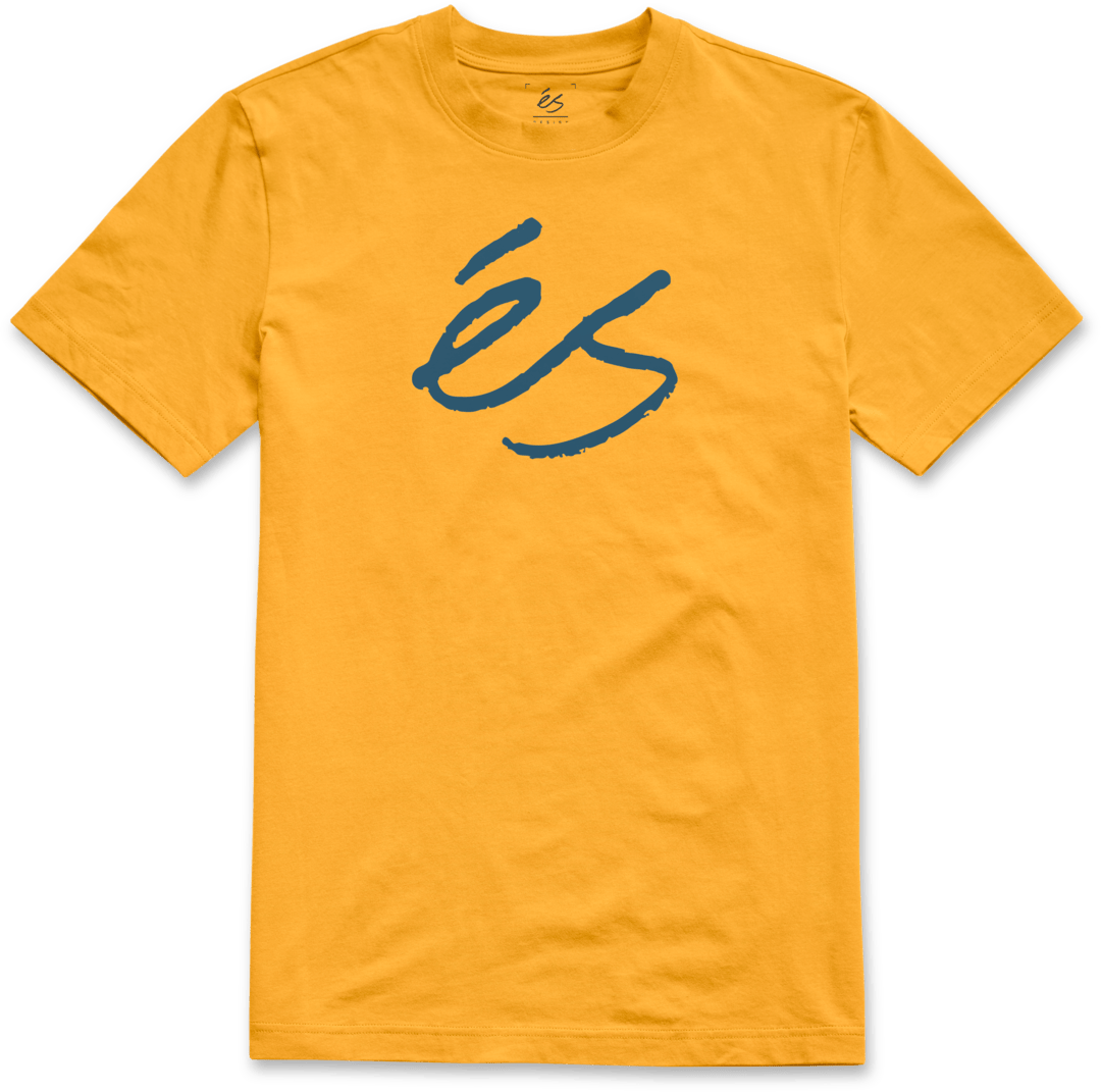 script tee - shirts & tops - gold - esskateboarding