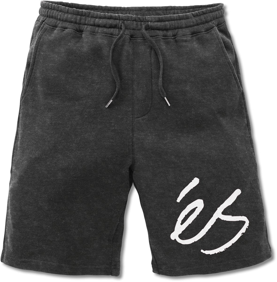 big script sweat shorts - shorts - black/heather - esskateboarding