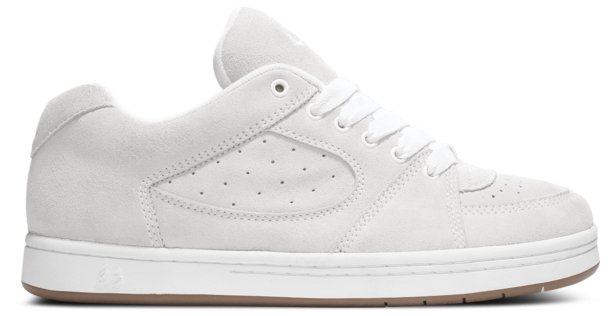 Accel Og white/gum skate shoes éS skateboarding
