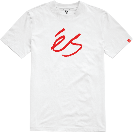 Script Mid Tee s/s Basic T-Shirt White | éS skateboarding S/S Basic T-Shirt Es Footwear Sneakers Skate Style OG Premium