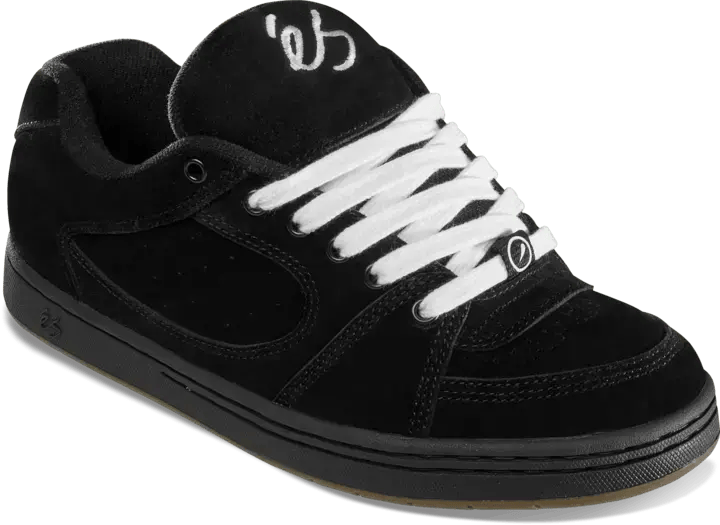 Accel Black – Low-Top Skate Shoe | éS Skateboarding EU Low-Top Shoe eS Footwear Sneakers Skate Style OG Premium