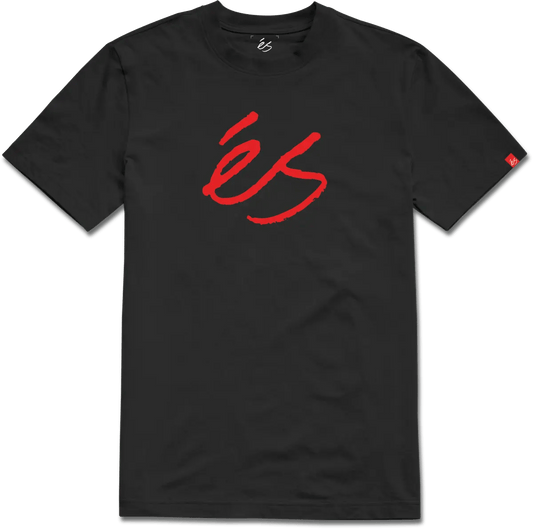 Script Tee Black – Basic T-Shirt | éS Skateboarding EU S/S Basic T-Shirt eS Footwear Sneakers Skate Style OG Premium