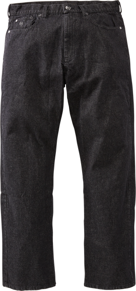 BLESSÜ BU STRIPE BAGGY DENIM PANTS BLACK BLESSÜ BU STRIPE BAGGY DENIM PANTS BLACK