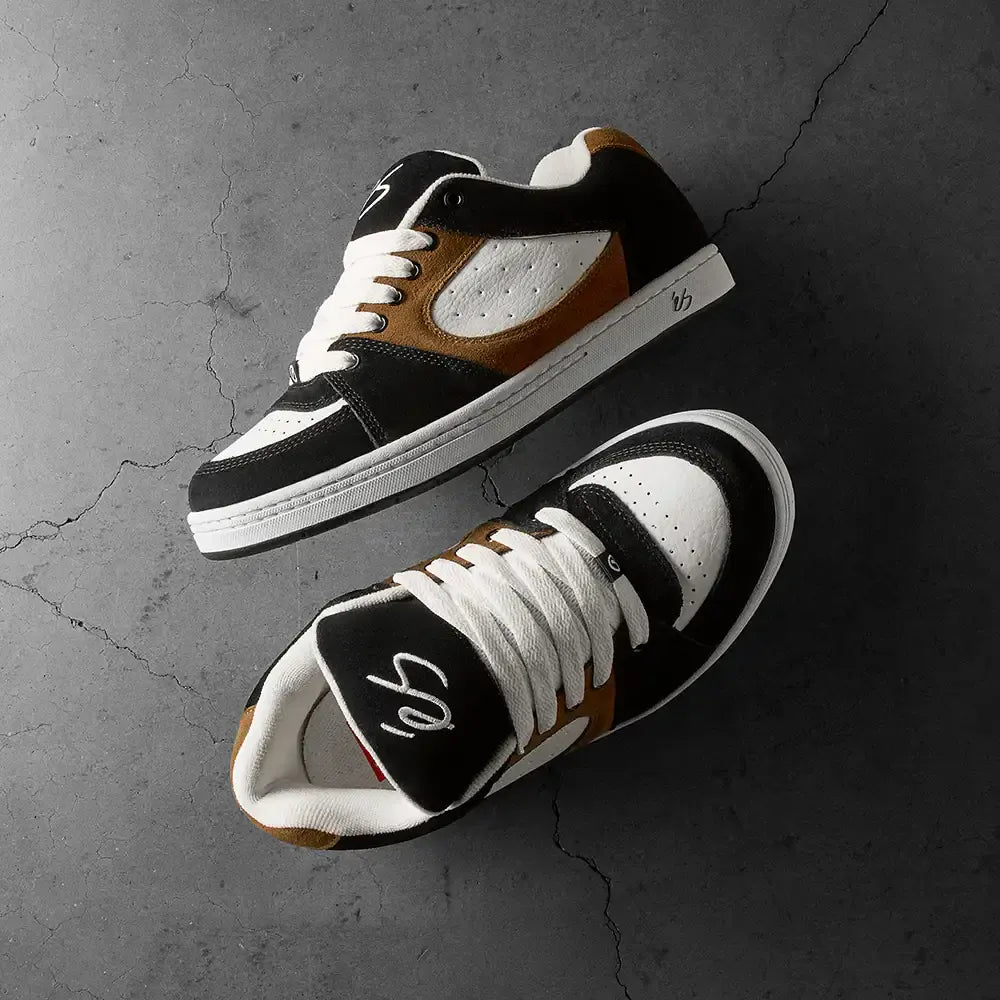 es エスACCEL OG BROWN/BLACK 27cm Accel Og brown/black/white - skate shoes | éS skateboarding – éS