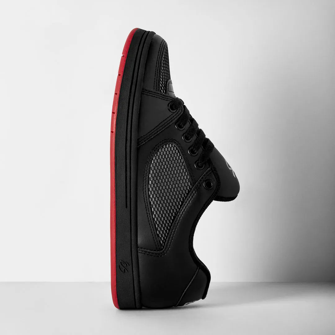 Accel Black/Black/Red – Skate Shoe | éS Skateboarding EU Low-Top Shoe Es Footwear Sneakers Skate Style OG Premium