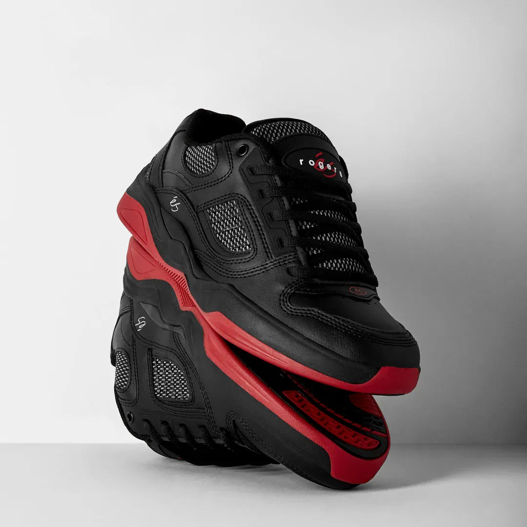 TJ Rogers Black/Red – Low-Top Shoe | éS Skateboarding EU Low-Top Shoe Es Footwear Sneakers Skate Style OG Premium